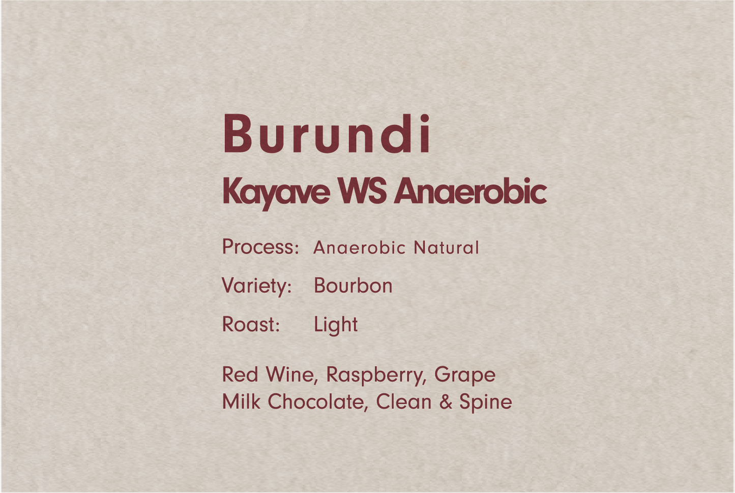 BURUNDI KAYAVE WS ANAEROBIC NATURAL(ブルンジ カヤヴェWS アナエロビック ナチュラル)