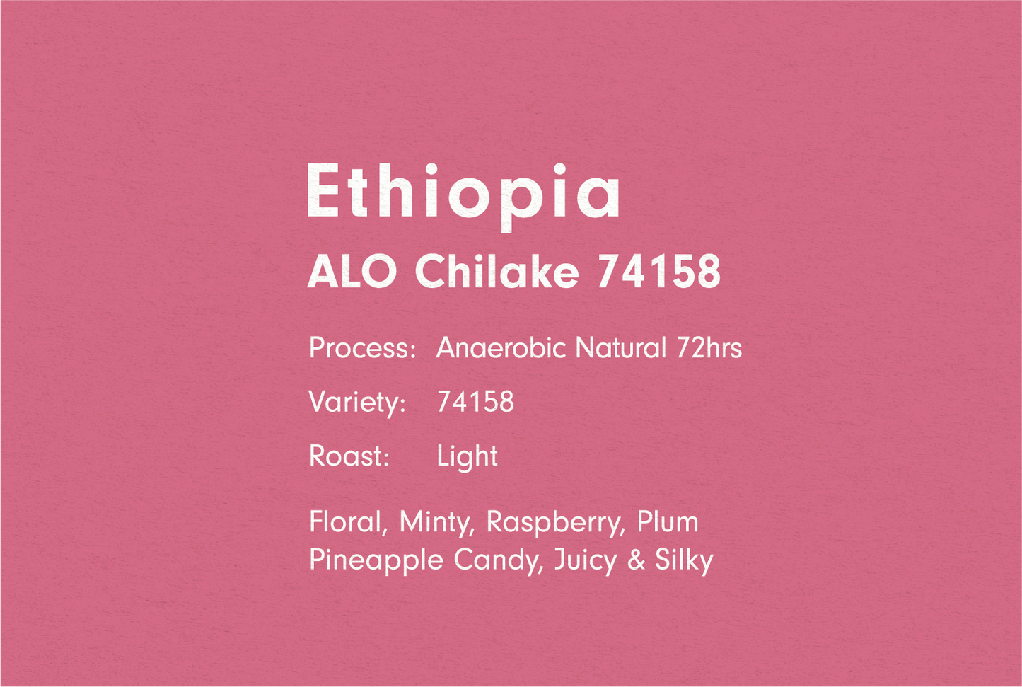 ETHIOPIA ALO COFFEE CHILAKA ANAEROBIC NATURAL 72HRS(エチオピア アロコーヒー チラカ アナエロビック ナチュラル)