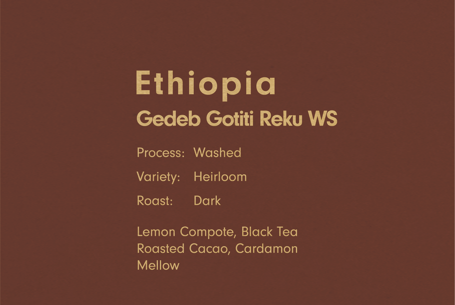 ETHIOPIA GEDEB GOTITI REKU WS(エチオピア ゲデブ ゴティティ レク WS)