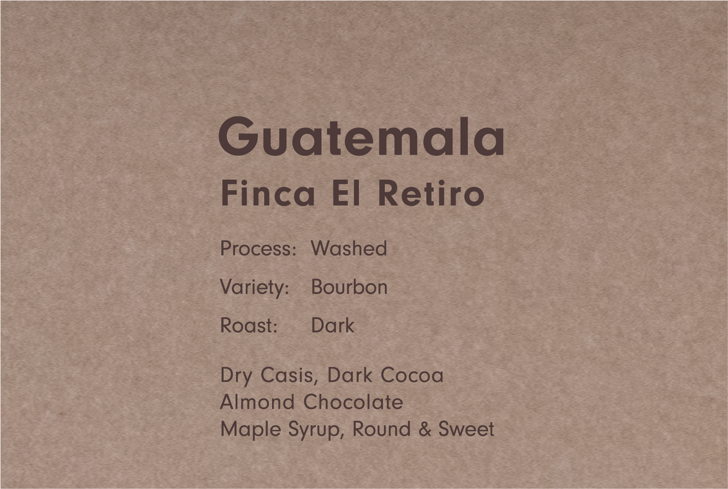 GUATEMALA FINCA EL RETIRO BOURBON(グァテマラ フィンカ エル レティロ ブルボン)