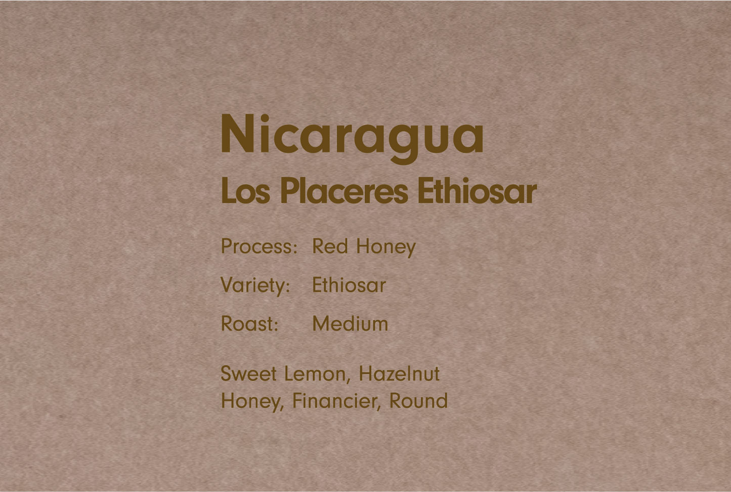 NICARAGUA LOS PLACERES ETHIOSAR RED HONEY(ニカラグア ロス プラセレス エチオサル レッドハニー)