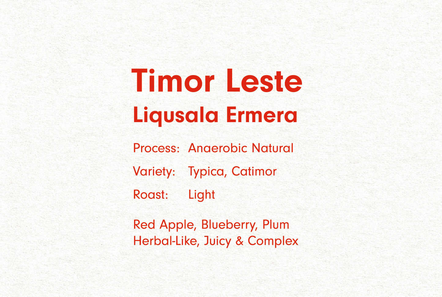TIMOR LESTE LIQUSALA ANAEROBIC NATURAL(東ティモール リクサラ アナエロビック ナチュラル)