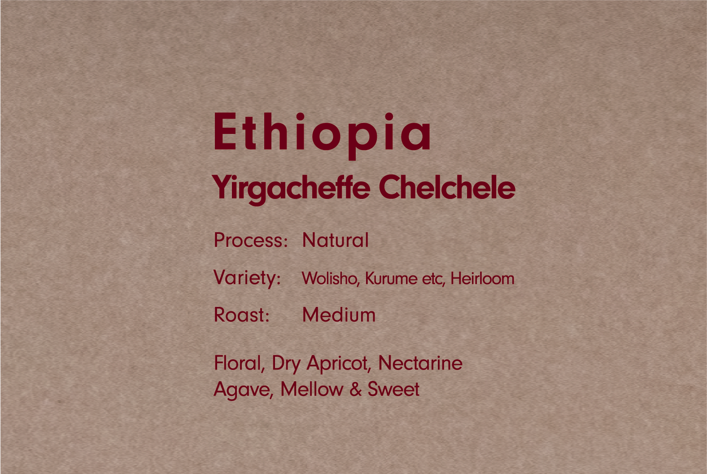 ETHIOPIA GEDEB CHELCHELE NATURAL（エチオピア ゲデブ チェルチェレ ナチュラル ）