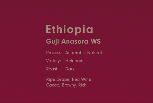 ETHIOPIA GUJI ANASORA WS／DARK（エチオピア グジ アナエロビック ナチュラル／深煎り）