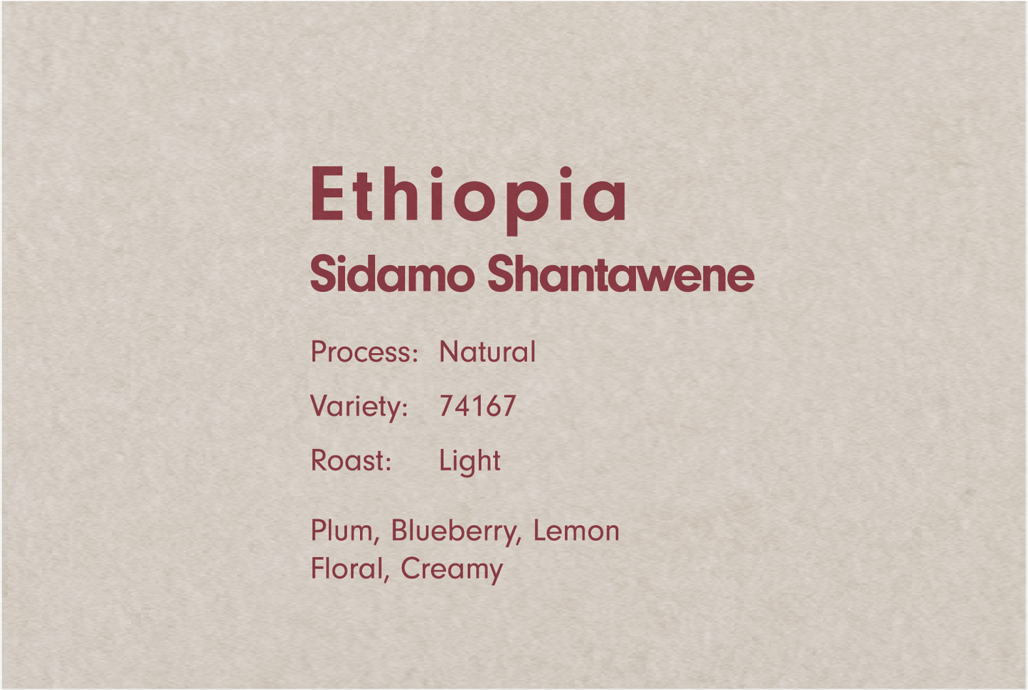 ETHIOPIA SIDAMO SHANTAWENE（エチオピア シダモ シャンタウェネ ）