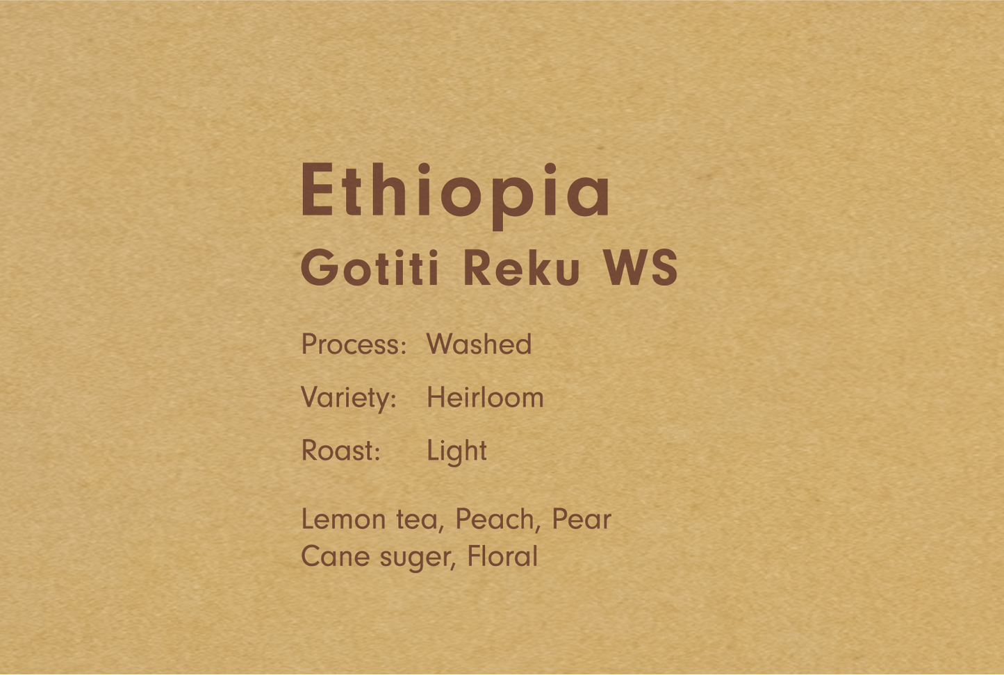 ETHIOPIA GEDEB GOTITI REKU WS（エチオピア ゲデブ ゴティティ レク WS）