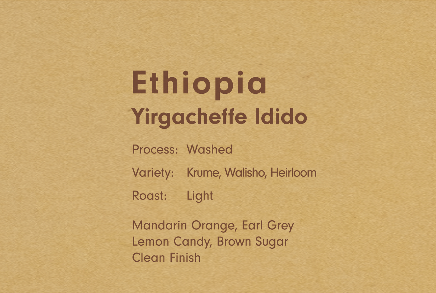 ETHIOPIA YIRGACHEFE IDIDO（エチオピア イルガチェフェ イディド）