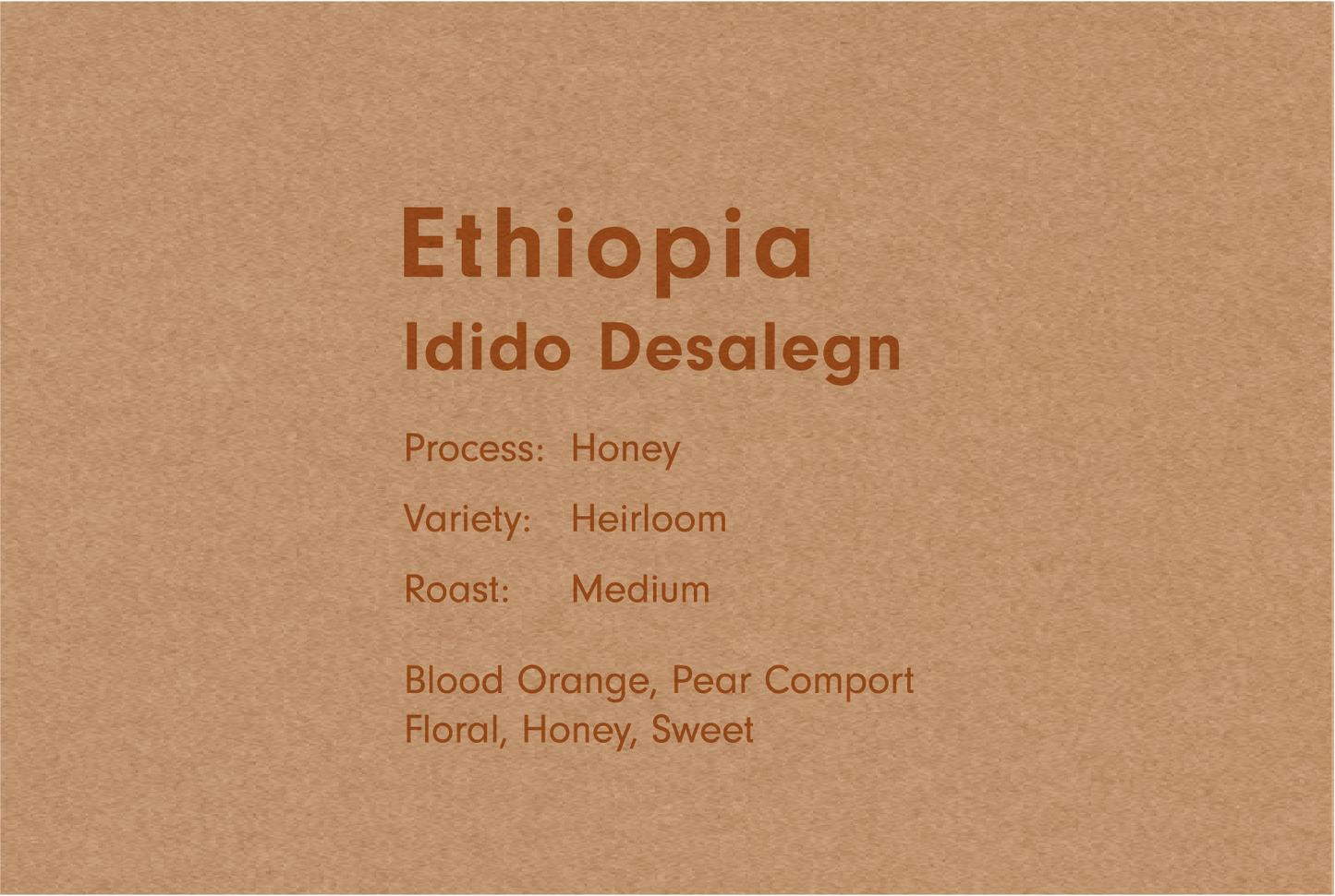 ETHIOPIA YIRGACHEFFE IDIDO DESALEGN HONEY（エチオピア イルガチェフェ イディド ハニー ）