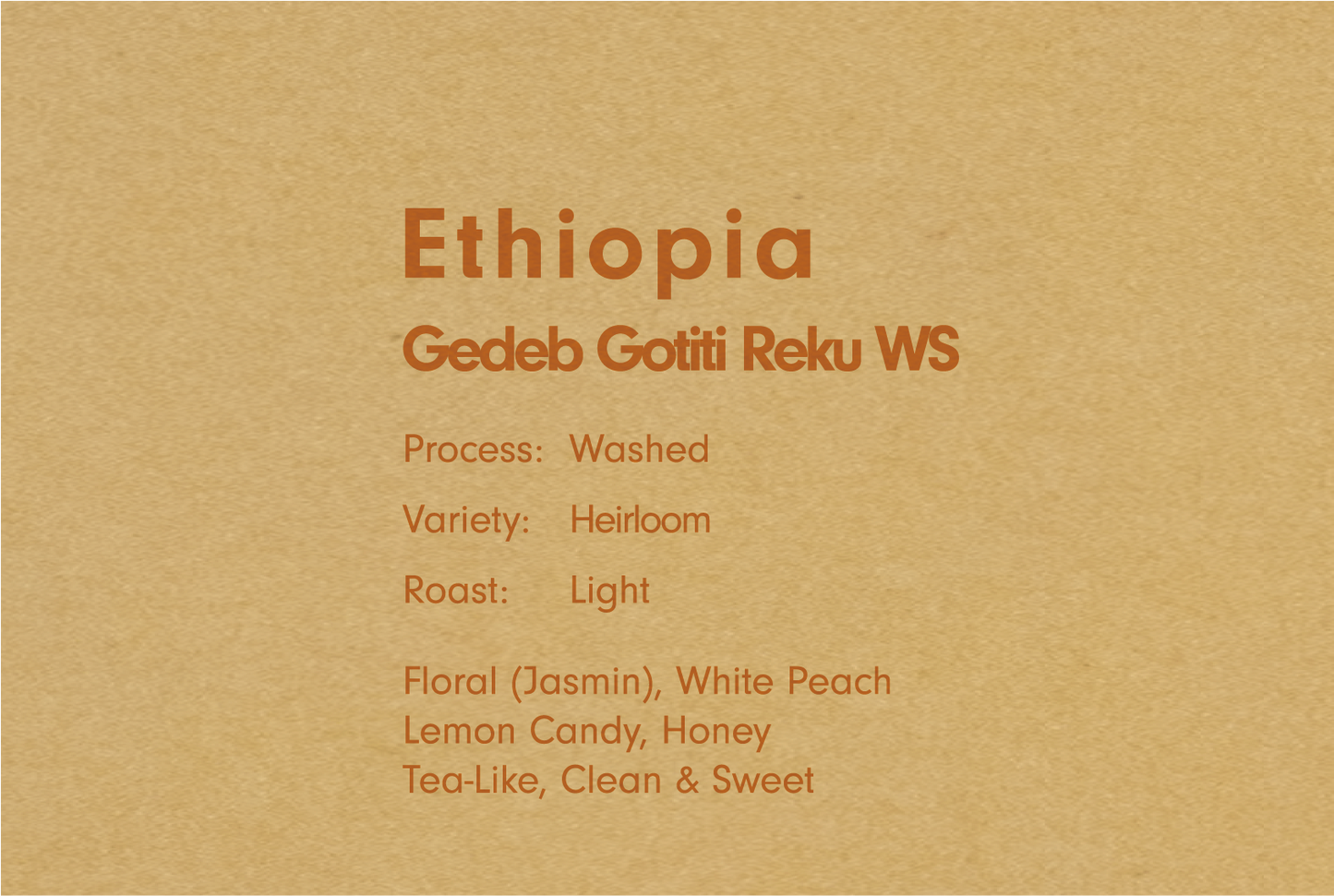 ETHIOPIA GEDEB GOTITI REKU WS（エチオピア ゲデブ ゴティティ レクWS）
