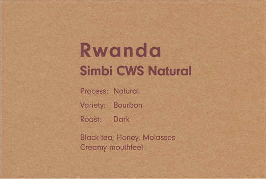 RWANDA SIMBI CWS DARK（ルワンダ シンビ ブルボン ナチュラル）/ 深煎り